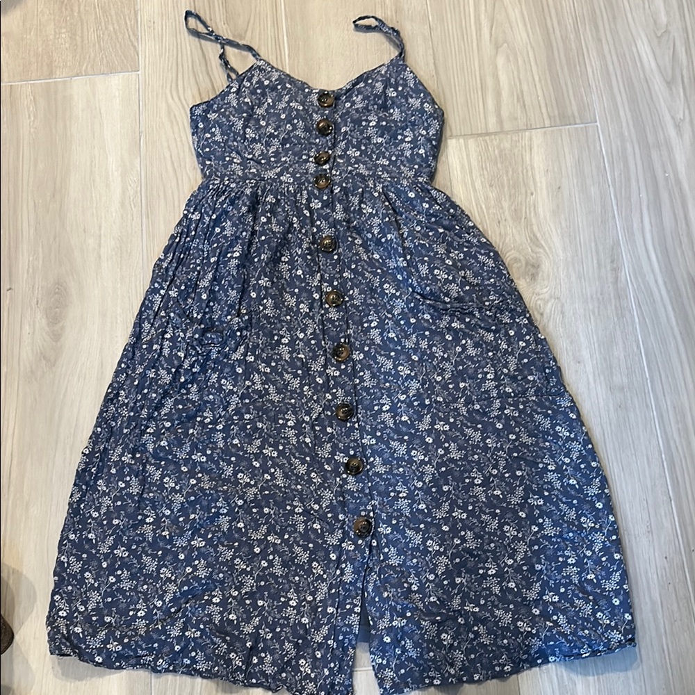 Floral Button-Down Midi Dress
